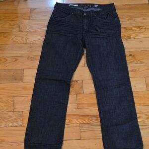 Express Dark Wash Straight Jeans